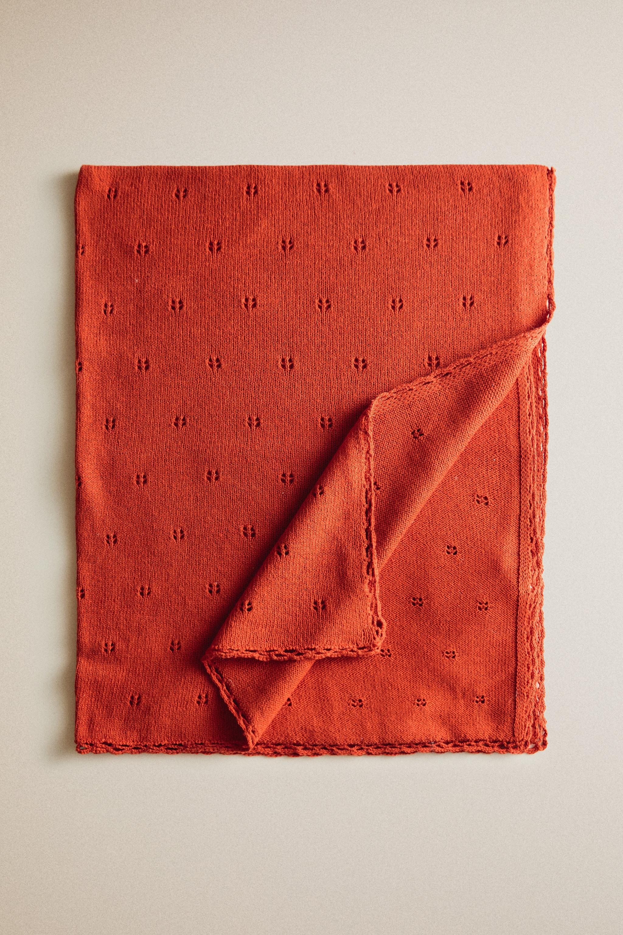 POINTELLE COTTON BABY BLANKET